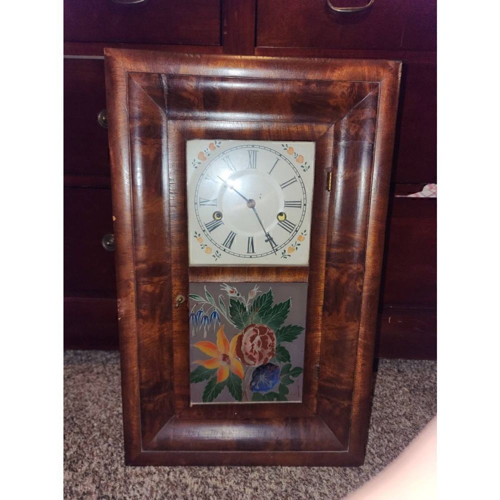 19th Century Antique Empire Mantle / Shelf Clock